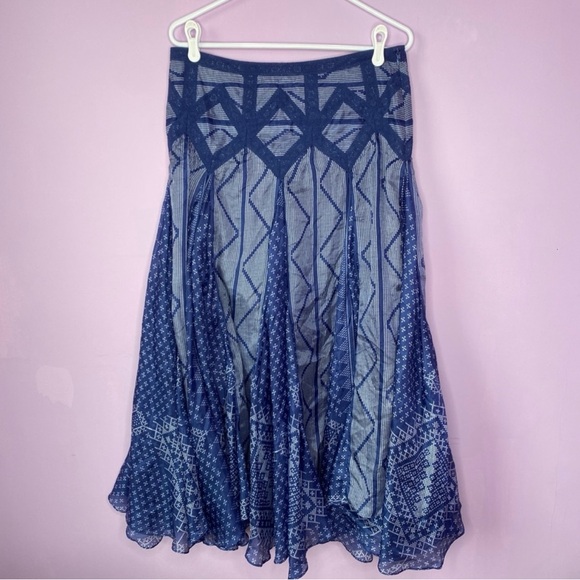 Free People x Lotta Stensson Embroidered Silk Macarena Skirt - 6 - Picture 3 of 6